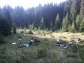 Tábořiště u Sinovíru - ranní úklid